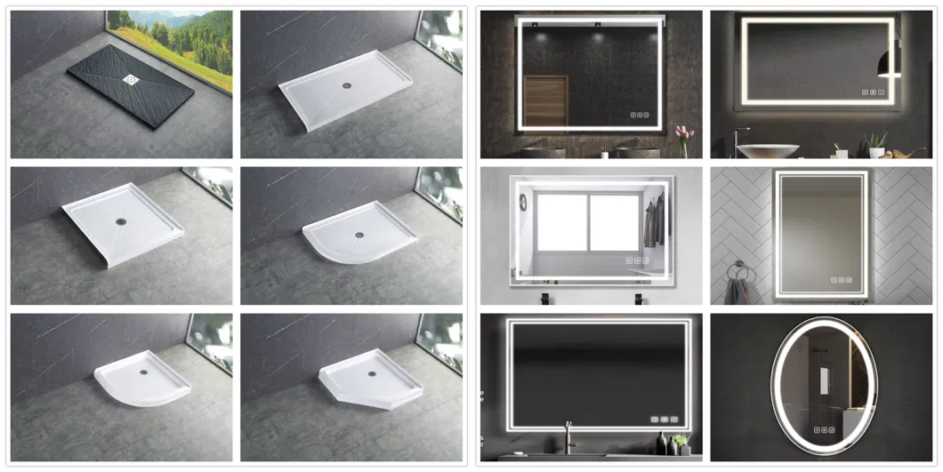 Bathroom Sector Acrylic White Shower Base Squre Shower Tray