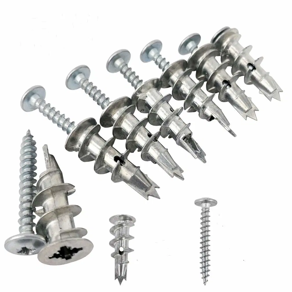Self Drilling Drywall Anchors and Screws Kit Superb Wall Anchors for Drywall No Drill Hole Required