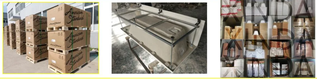 CE Steel Bath Tub Enamel Surface with Fired Antislip Standard Enamel Steel Built in Cast Iron Bathtub with Handles and Feet