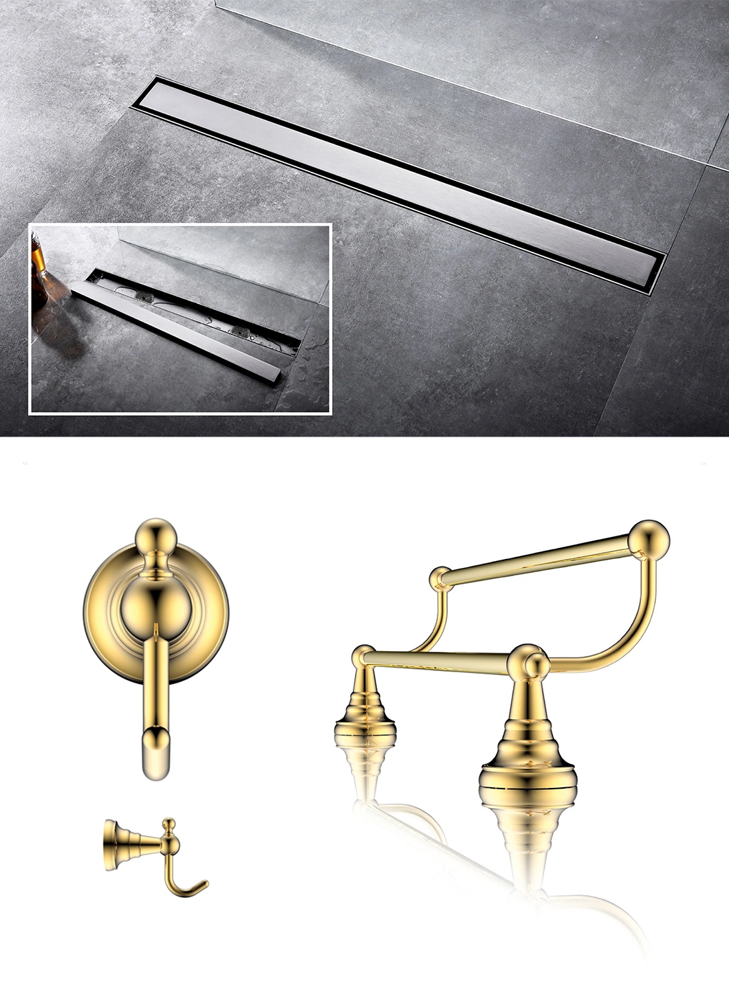 Ablinox Factory Wall Mounted Stainless Steel 304 Bathtub Handrail Polished Bathroom Accessories