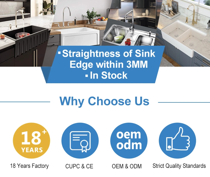 Enamel Coating Technology Good Straightness Aesthetic Design Quality Guaranteed Products Farmhouse Undermount Kitchen Sink
