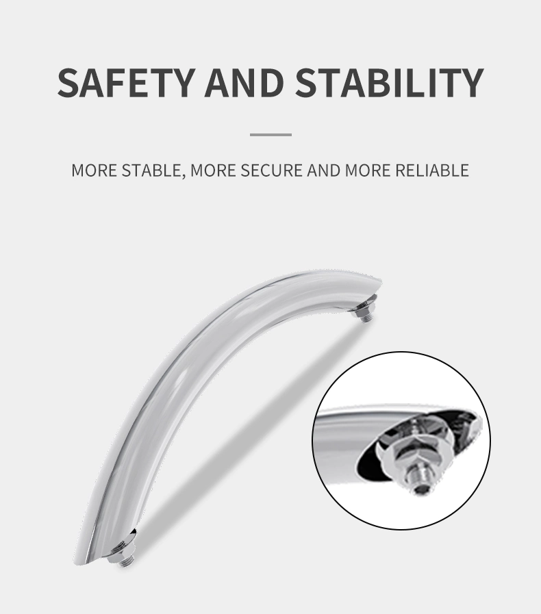 Modern Stainless Steel Chromed Anti-Slip Whirlpool Bathtub Handle