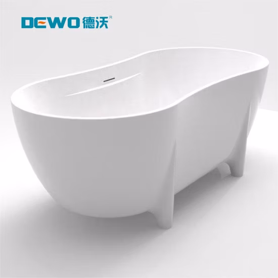 Clawfoot Soaking Bathtub Black and White Freestanding Bath