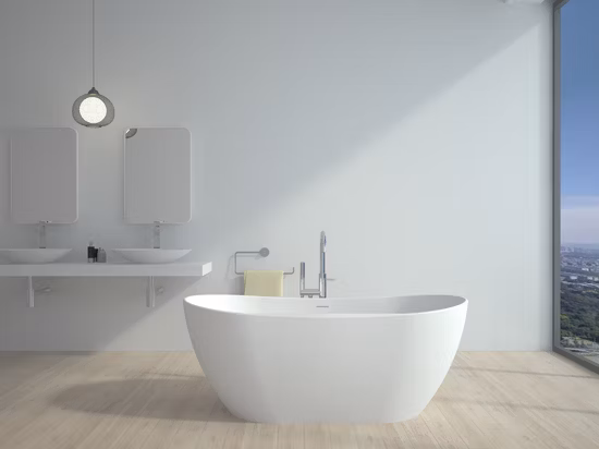 Colorful Freestanding Bathtub Solid Surface Transparent Red Bathtub