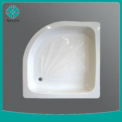 China Wholesaler Importer Exporter Simple Design White Marble Steel Enamel Shower Tray