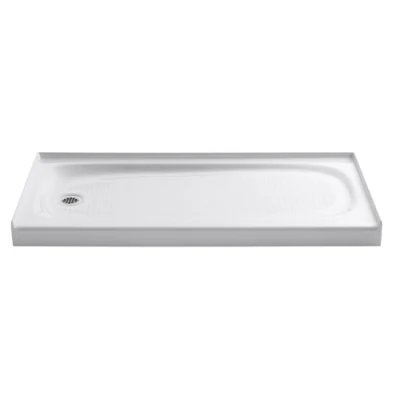 White Resin Stone Shower Trays with Left Drainer